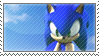 stamp of 3D sonic winking and thumbs up